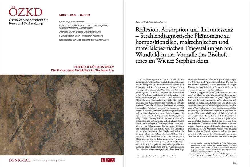 artIMAGING Multispectral Imaging - Technical article Radiation Diagnostic Phenomena St. Stephen's Cathedral, Austrian Journal for Art and Monument Preservation