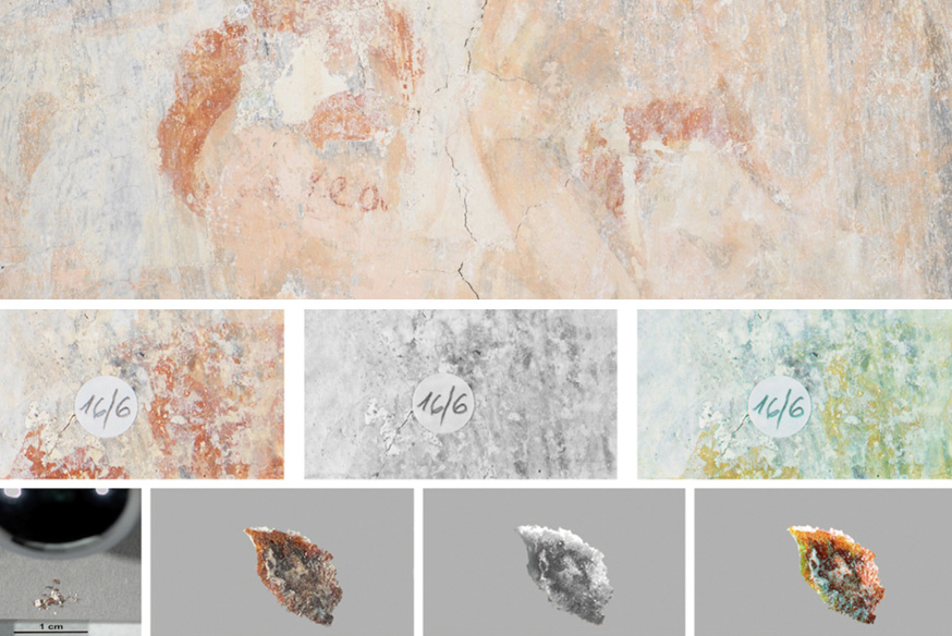 artIMAGING Fachbeitrag im Journal of Cultural Heritage: Mainly red and a hidden blue – Laboratory and MSI investigations on the Carolingian wall paintings in the Chapel of the Holy Cross of Müstair, Switzerland