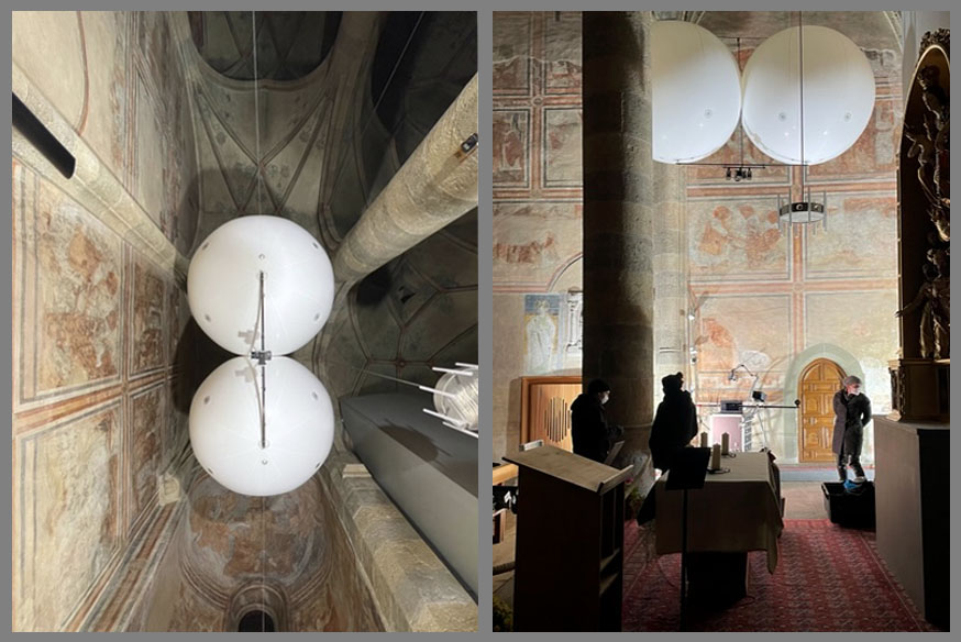 artIMAGING Multispectral Imaging Annette T. Keller - VIS & UV-induzierte VIS-Lumineszenz, per Ballon hochauflösend in die Lüfte in der Klosterkirche St. Johann in Müstair